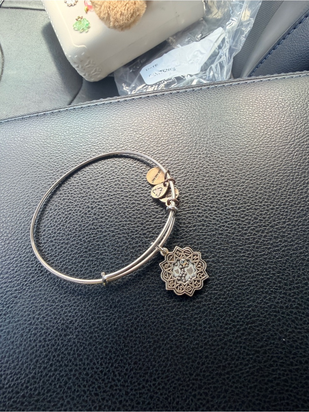 Alex and Ani Mixed Metal Charm Bangle Set in Silver and Rose-Gold Tones - Picture 7 of 11